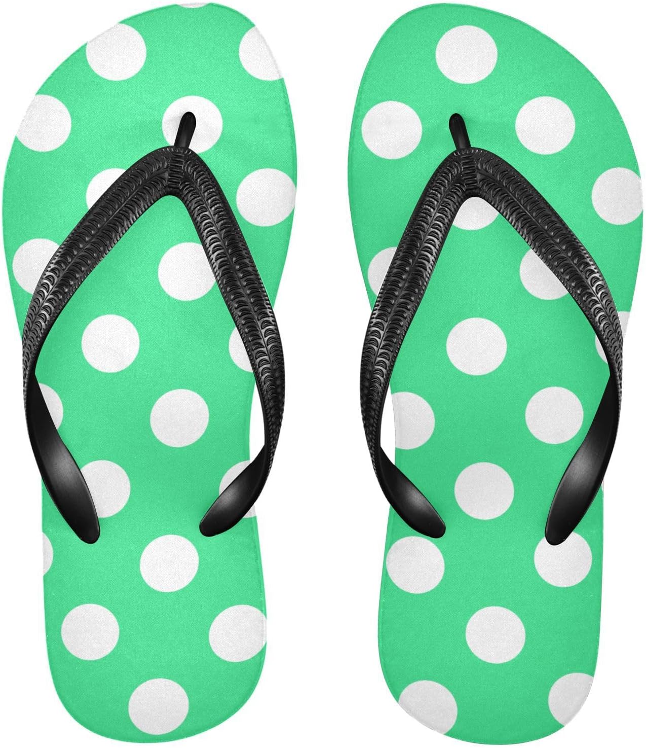 

Женские и мужские шлепанцы SPRIPORT с тонкими ремешками и горошком, удобные повседневные вьетнамки с амортизирующей подошвой, нескользящей резиновой подошвой, плоские сандалии для прогулок, пляжа и лета, зеленый