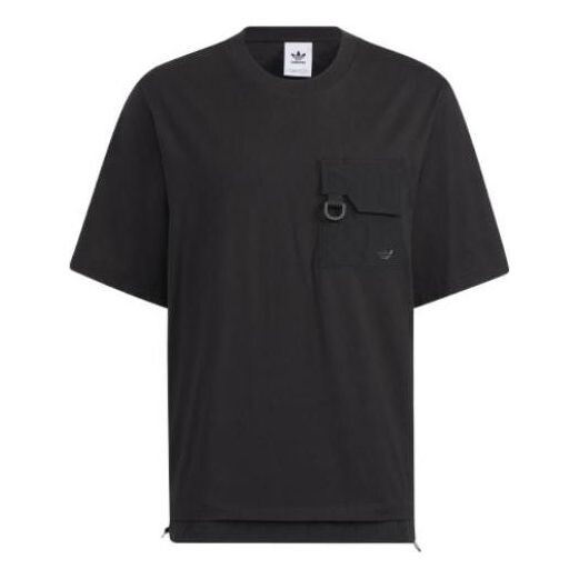 

Футболка adidas originals Solid Color Pocket Splicing Round Neck Short Sleeve Black, черный