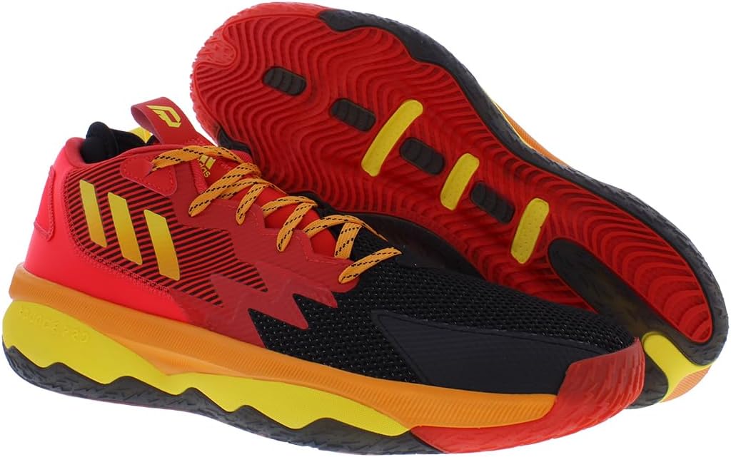 Кроссовки Adidas для взрослых унисекс Dame 8, черный/красный/желтый/ярко-красный — фото 4