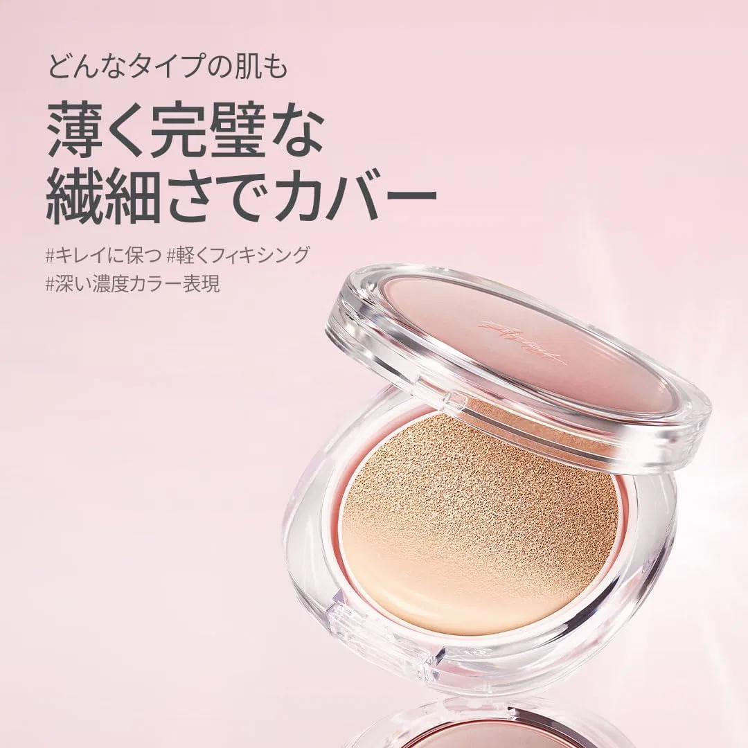 Тональный кушон Ariul Super Close Semi-Mat Ink Feather Cushion Foundation SPF 50+ PA++++, набор с 1 рефиллом, 15 г, оттенок 02 Nuddy Natural — фото 3