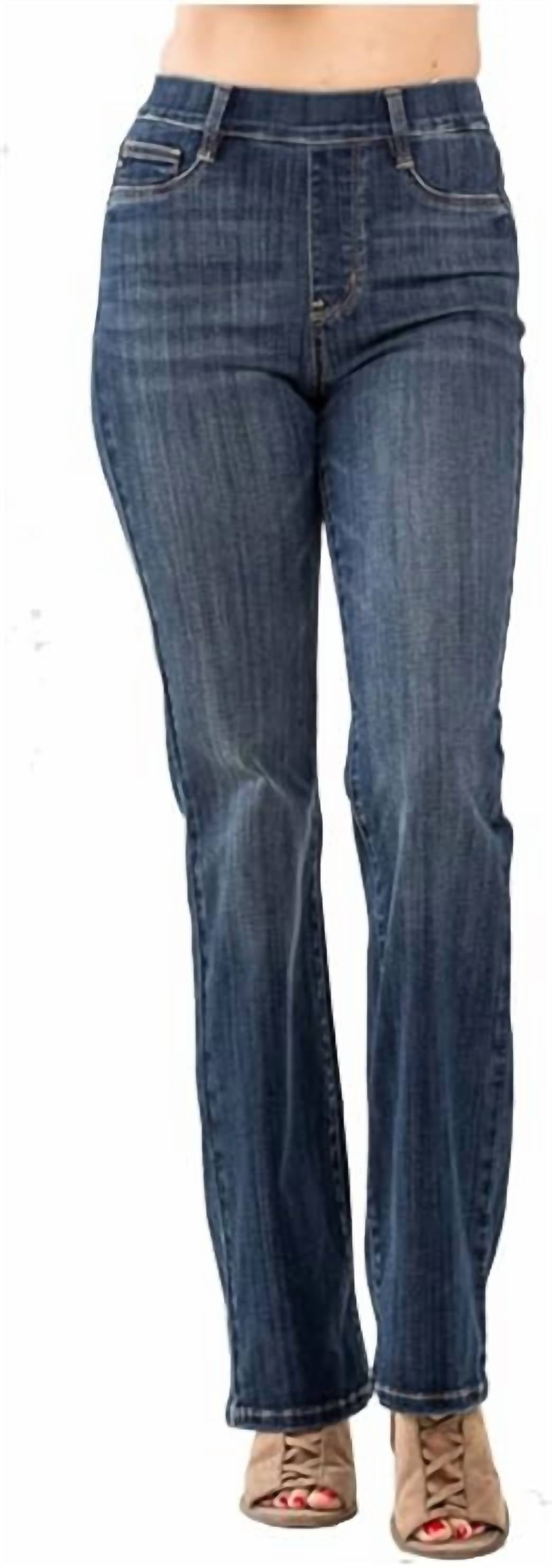 

Джинсы Bootcut с высокой посадкой, зауженные, темно-синего цвета Judy Blue