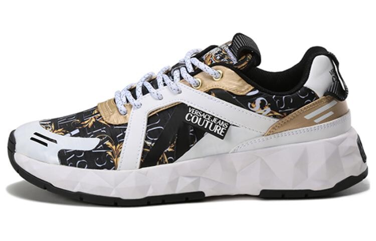 

Кроссовки VERSACE JEANS Lifestyle Shoes Men Low-top Black, белый/черный