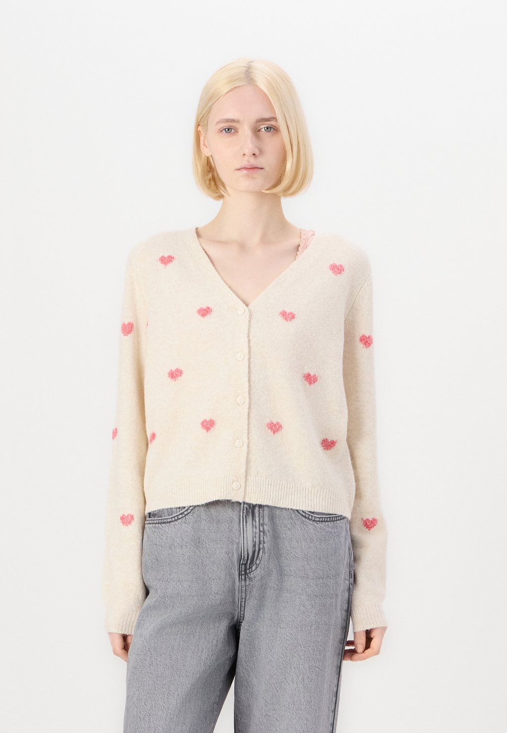 

Кардиган VMDOFFY INTARSIA V NECK Vero Moda, слоновая кость
