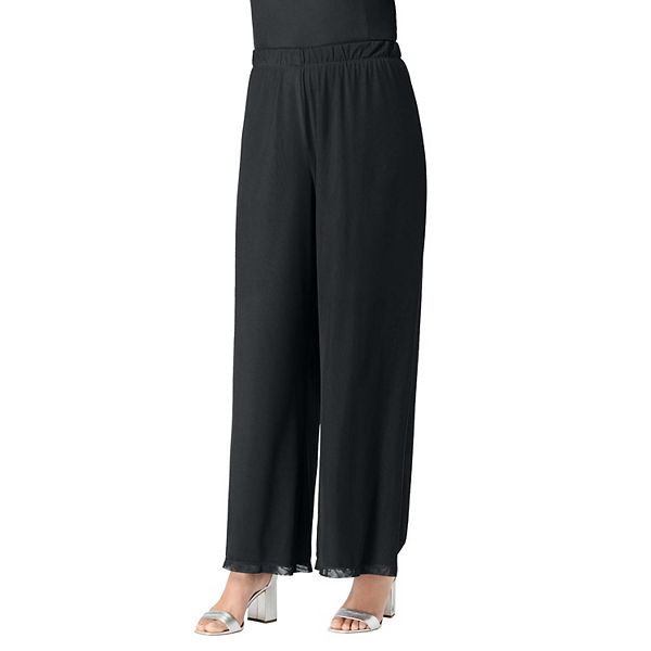 

Женские брюки с сетчатой накладкой plus size Roaman'S, Black