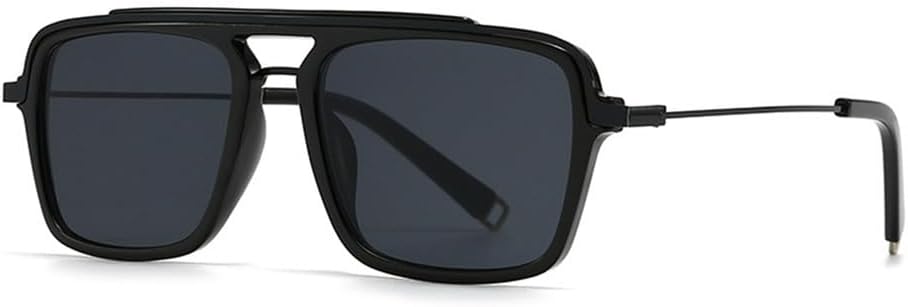 

Солнцезащитные очки UV400 с двойной перемычкой и градиентным металлическим покрытием, подходят для женщин и мужчин, для бега и занятий спортом на открытом воздухе UYPTK, Black Gray