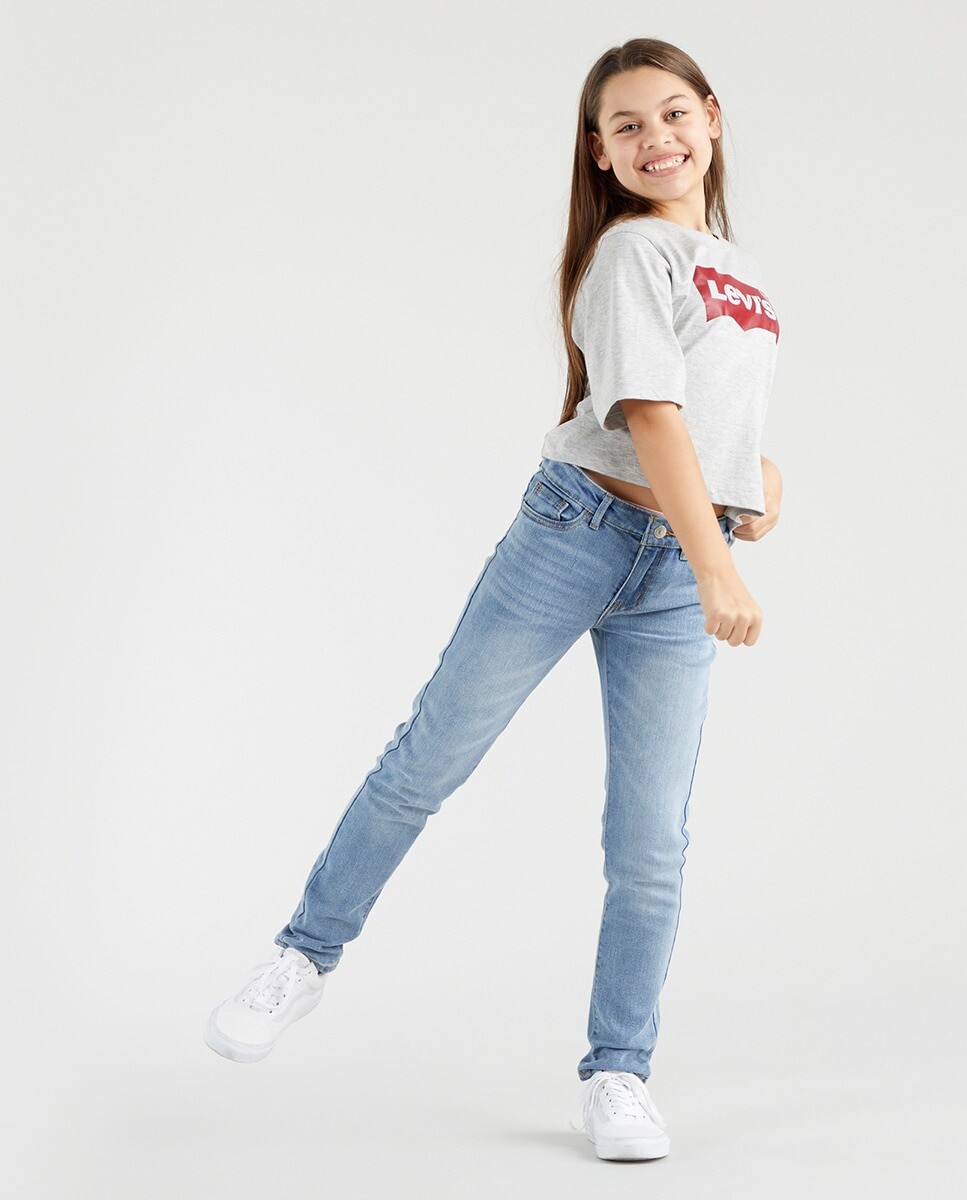 

Супер узкие синие брюки для девочек Levi's, синий