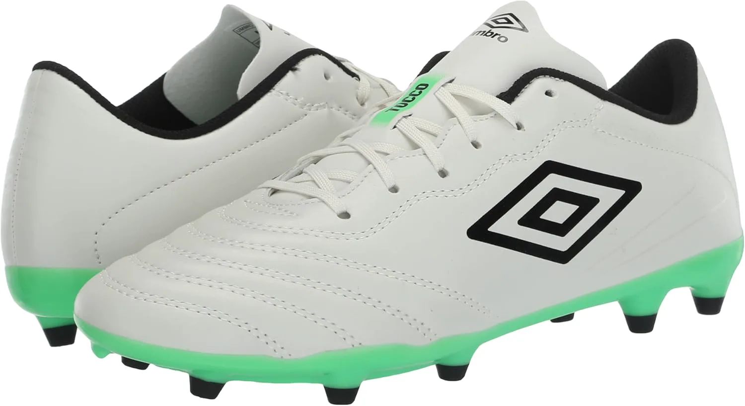 Мужские футбольные бутсы Umbro Tocco 3 League, белый/черный/зеленый — фото 3