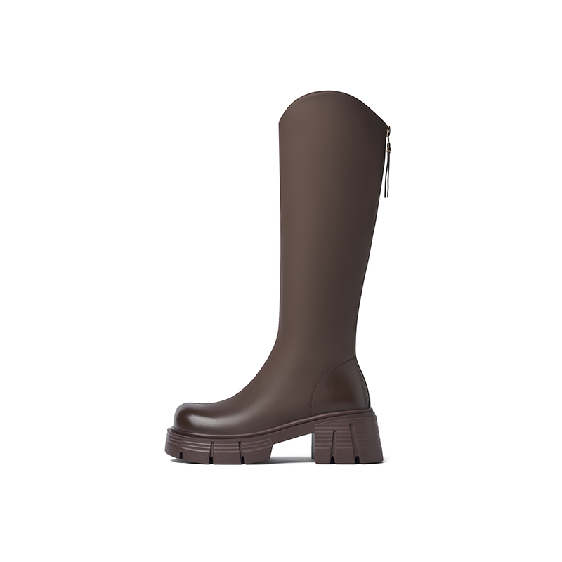 JOSINY Ботильоны женские на каблуке 6 см коричневые без подкладки, цвет Brown (Unlined)