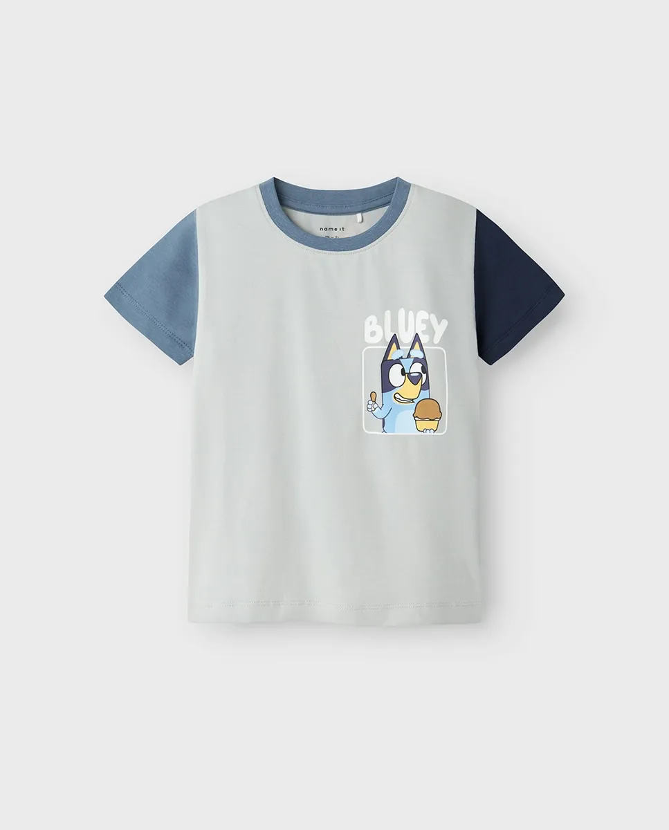 

Футболка для мальчика с персонажем Bluey name it, синий