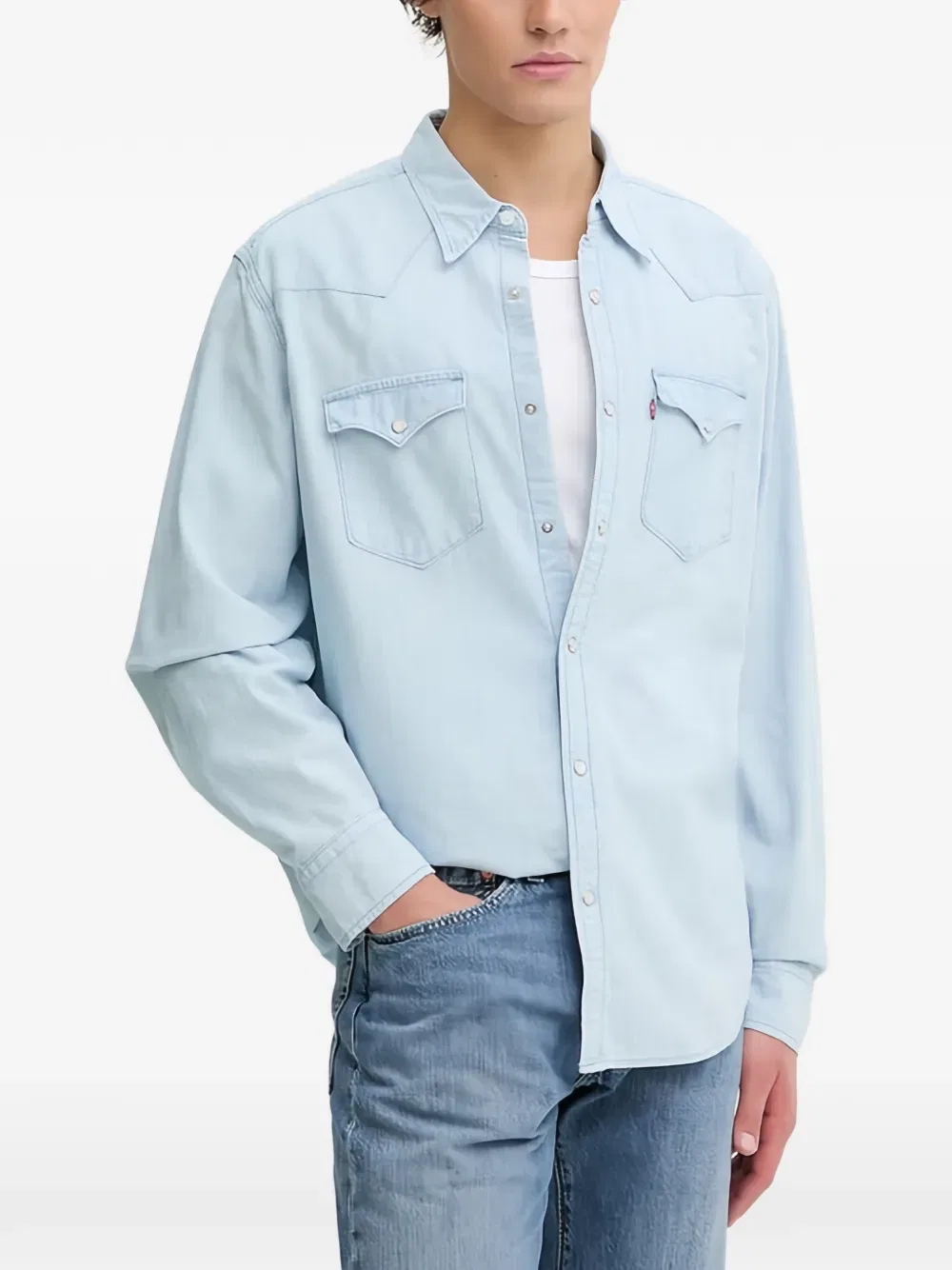 Джинсовая рубашка с нагрудным карманом Levi'S, синий