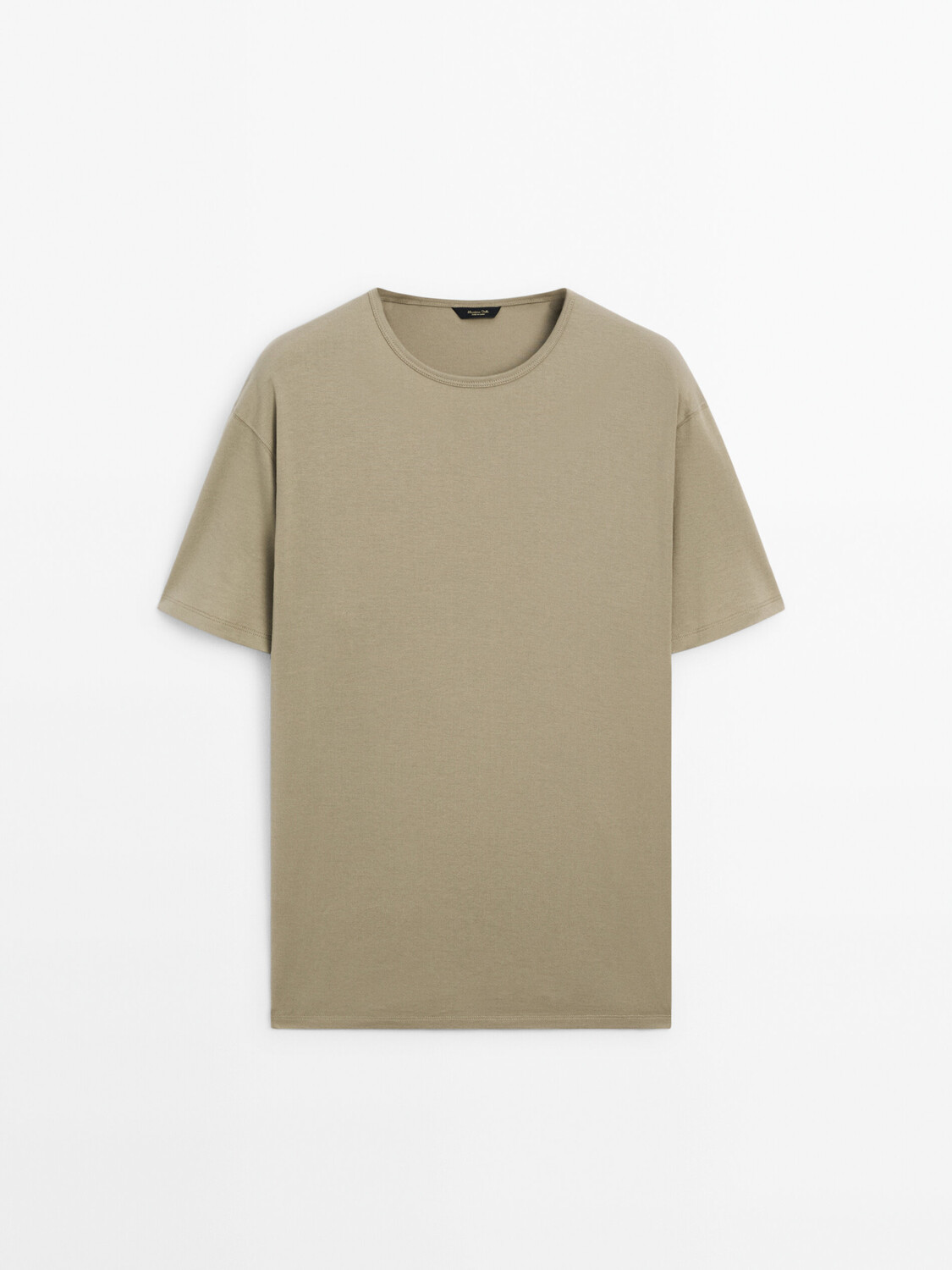 

Дубль Хлопковая футболка с короткими рукавами Massimo Dutti, зеленый