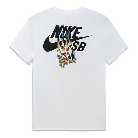 

Футболка Nike SB Cat Scratch Casual Sports Breathable Short Sleeve White, белый