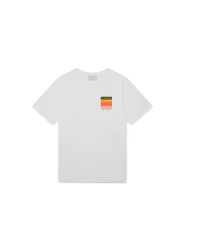 

Белая футболка с градиентным логотипом Casablanca, белый