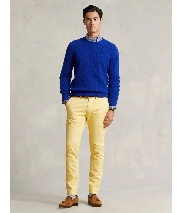 Брюки-Чинос Bedfort Slim fit Polo Ralph Lauren, желтый — фото 4