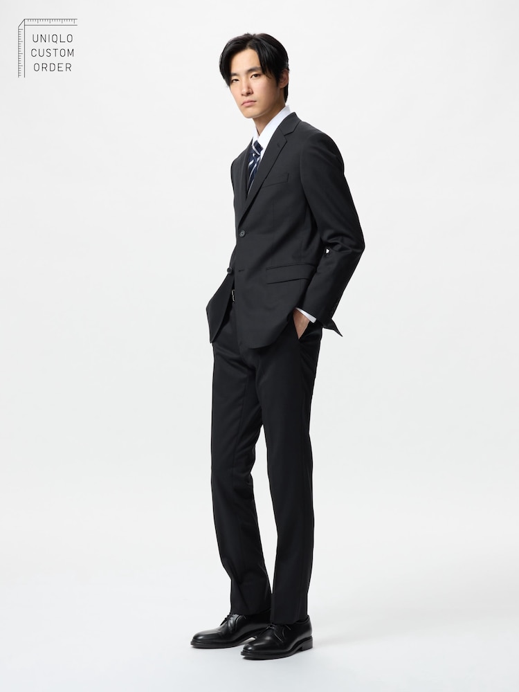 

Брюки из шерсти стрейч Uniqlo, черный