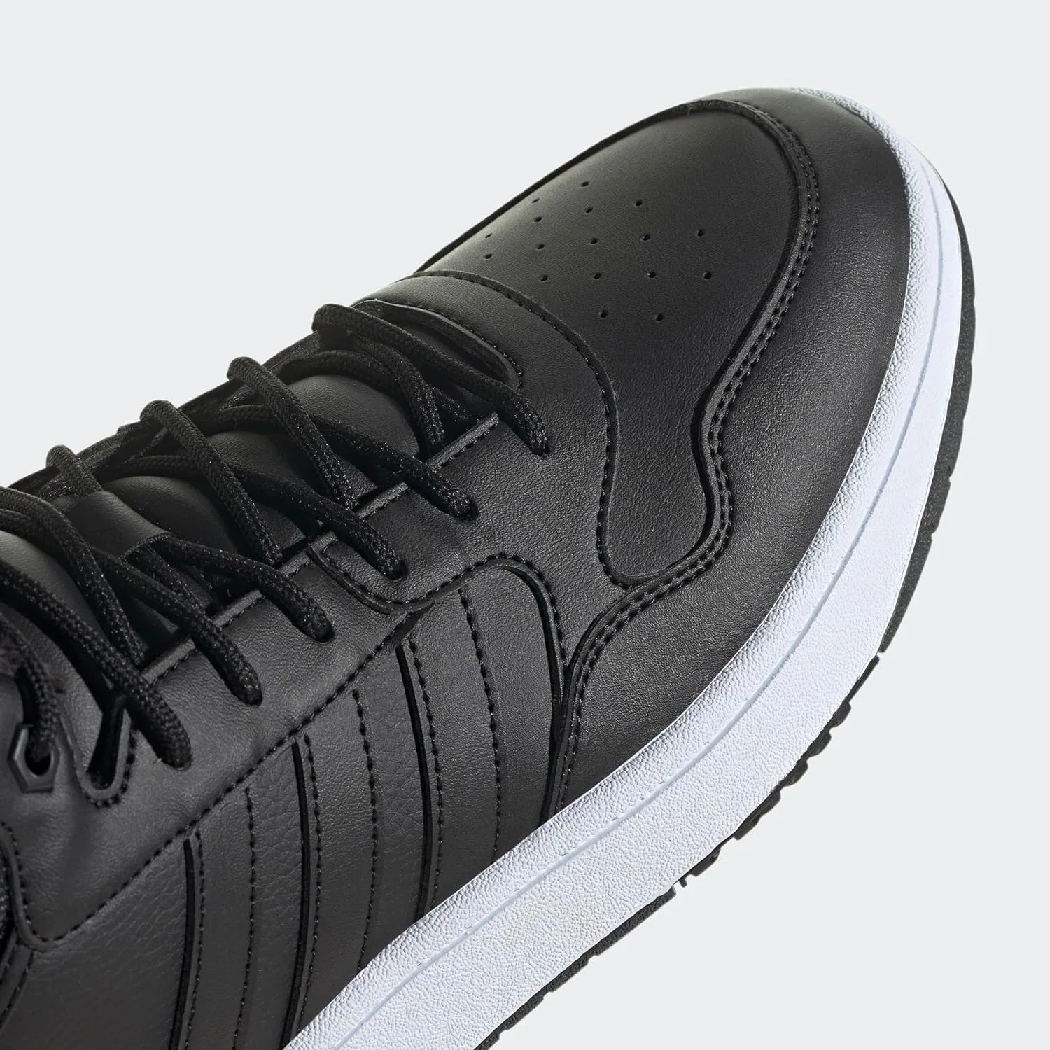 Мужские баскетбольные кроссовки Adidas Hoops 3.0 Mid Lifestyle с меховой подкладкой, зимние, Core Black Core Black Ftwr White — фото 4