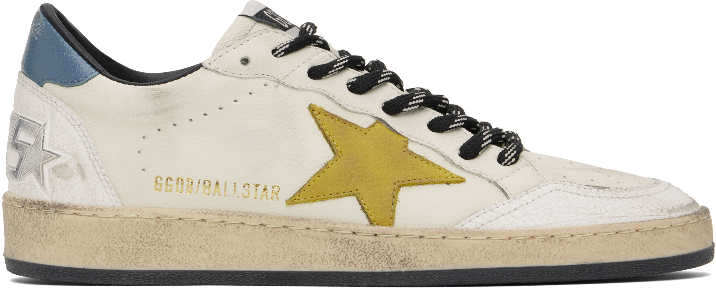 

Кроссовки Off-White Ball Star Golden Goose, White/Honey/Water blue, Белый, Кроссовки Off-White Ball Star Golden Goose, White/Honey/Water blue