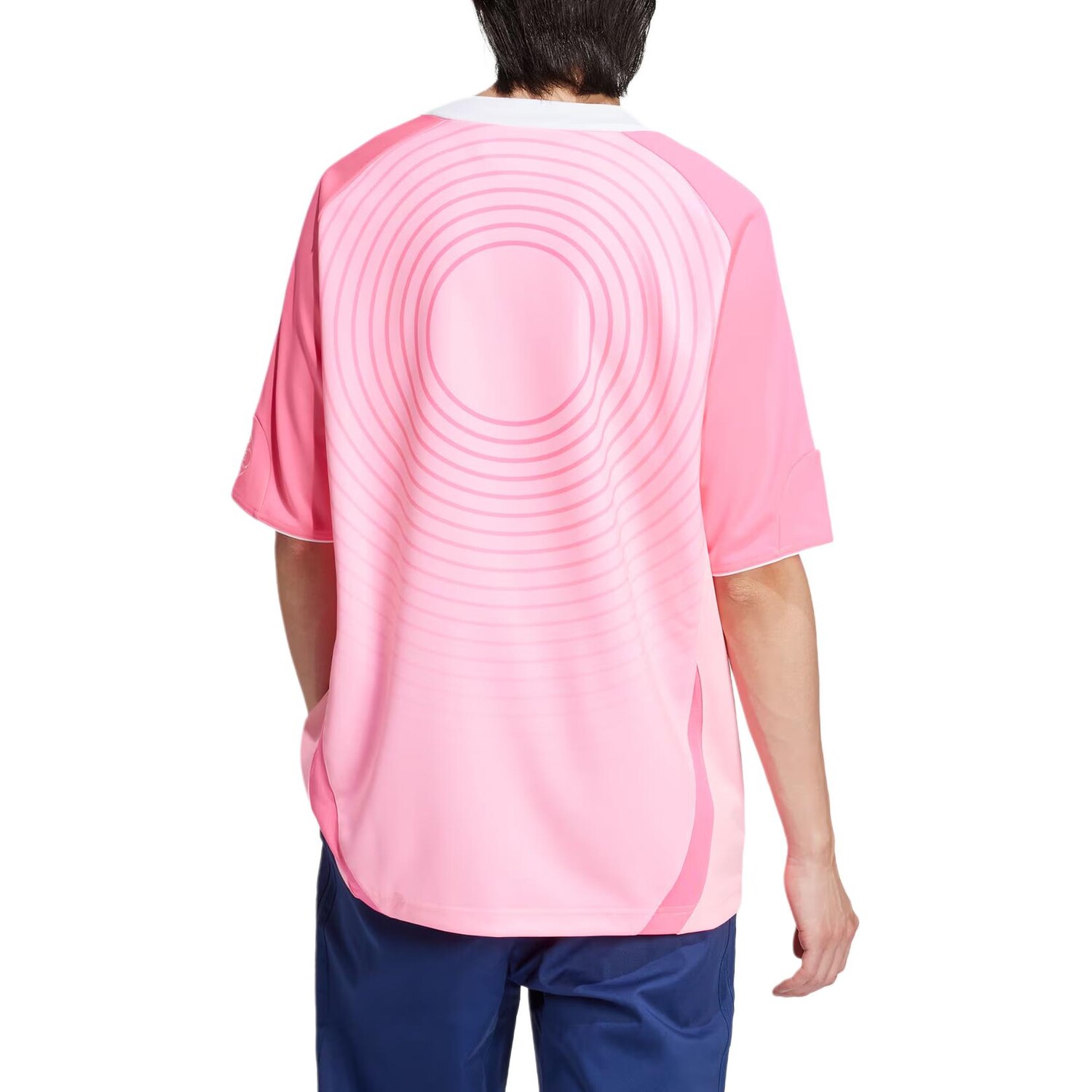 Футболка Adidas X NTS Radio Jersey из переработанного полиэстера Adidas Originals, розовый — фото 4