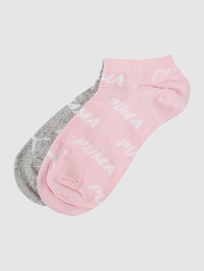 

2 пары носков-кроссовок с логотипом Puma, светло-розовый