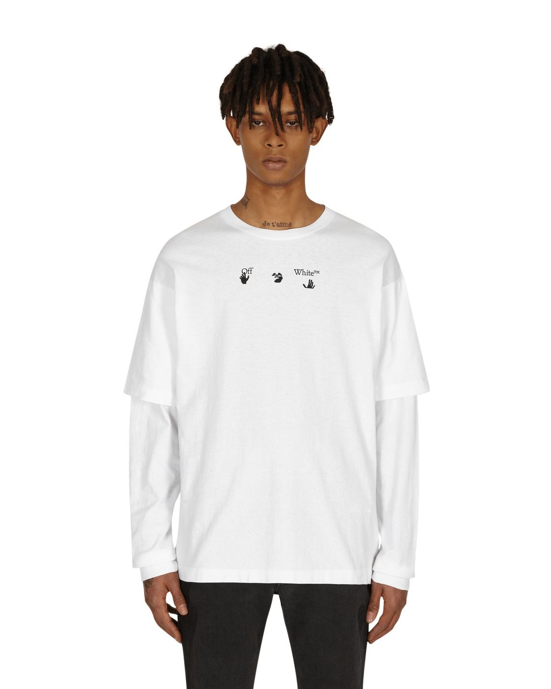 

Белая хлопковая мужская футболка Off-White