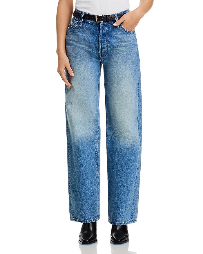 

Lil Dodger High Rise Ankle Jeans in Wipeout MOTHER, синий