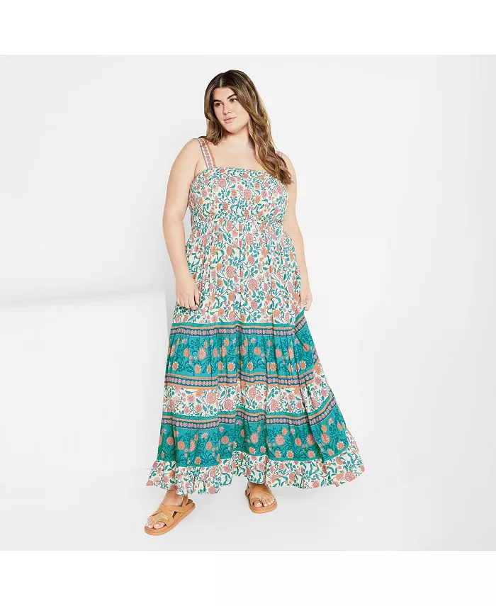 

Платье Belle Maxi Plus Size CITY CHIC, синий