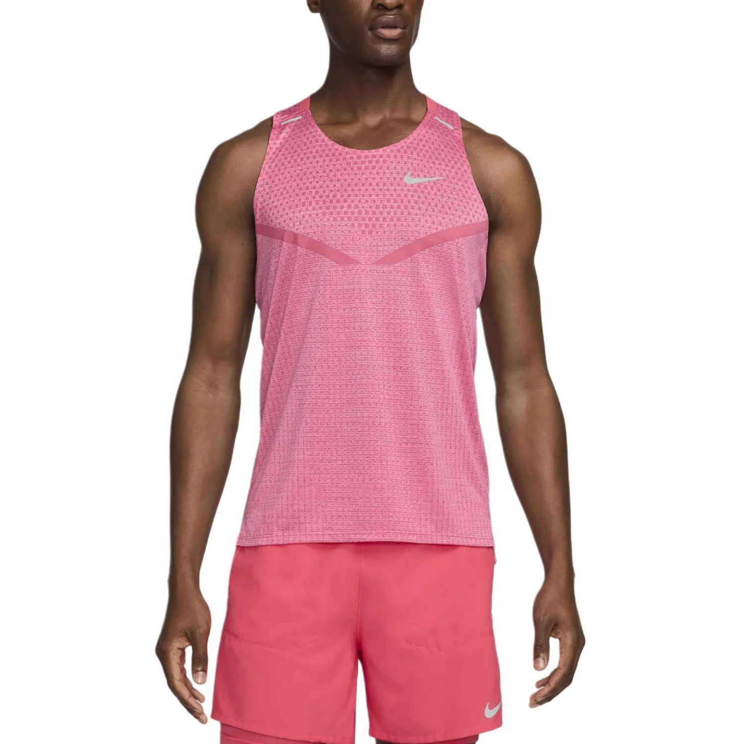 Мужская майка для бега Dri-FIT Adv TechKnit Ultra Nike, China Aster Pink/Pink Ice Cream Bar