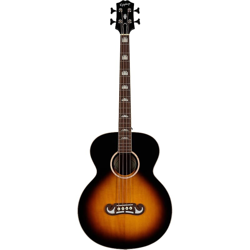 

Басс гитара Epiphone El Capitan J-200 Studio Acoustic Electric Bass Guitar, Aged Vintage Sunburst