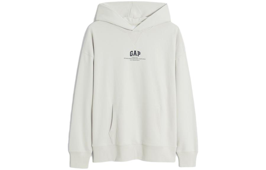 

Свитшот унисекс серый белый GAP