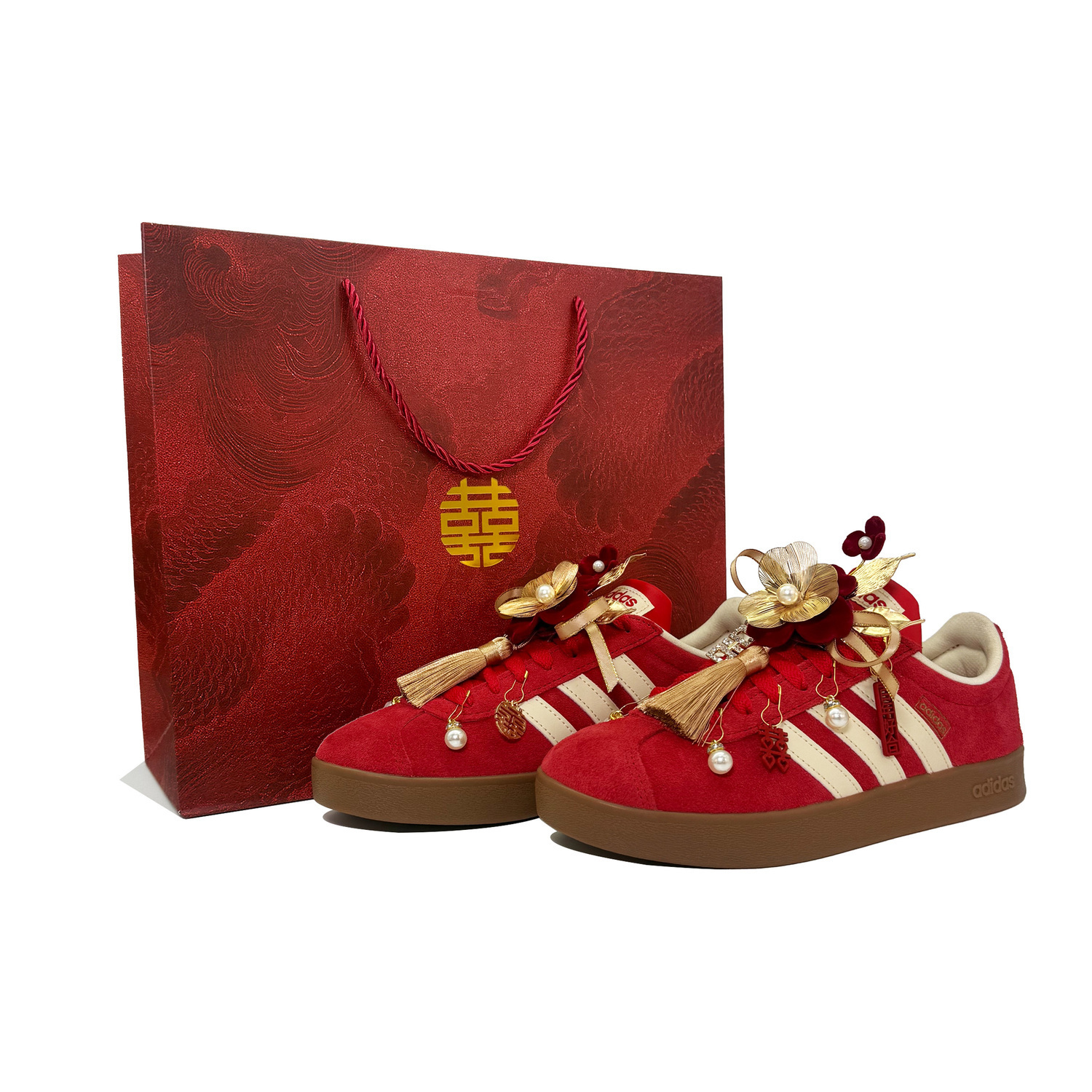 

Adidas Vl Court Classic Love Forever, Shopping Bag Cushioning, Wear Resistant Low top Skateboard Shoes Unisex Red