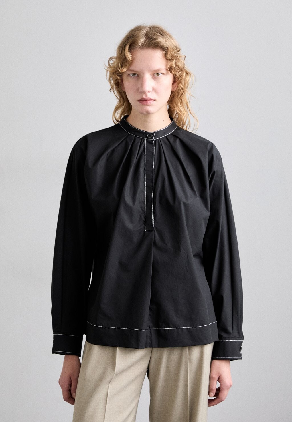 

Блуза CARTER TOP IN TECH POPLIN Proenza Schouler White Label, черный