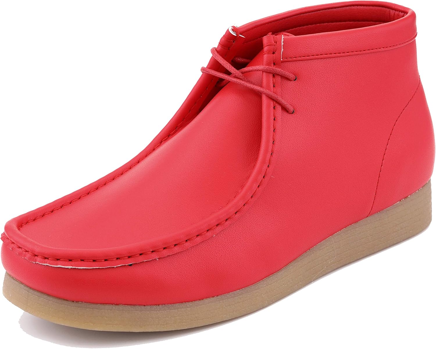 

Мужские повседневные ботинки Amali Chukka, высокие, на шнуровке, замшевые, пустынные ботинки с подошвой из каучука, красный