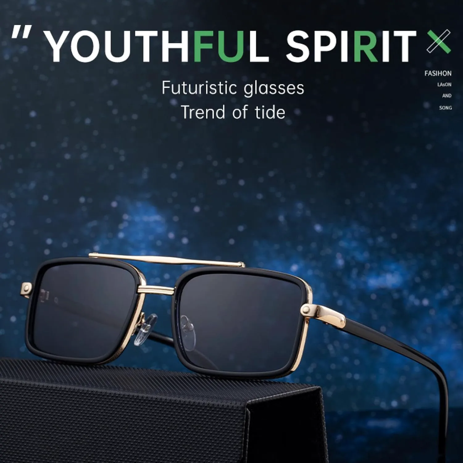 

Модные прямоугольные солнцезащитные очки в стиле панк для мужчин, роскошные винтажные очки в стиле стимпанк с двойной дужкой TVTBBVV, C7orangegradientgray