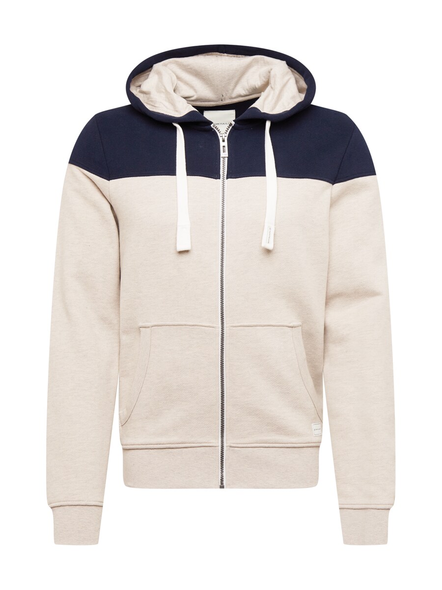 

Толстовка с капюшоном на молнии TOM TAILOR Regular fit Zip-Up Hoodie, пятнистый бежевый