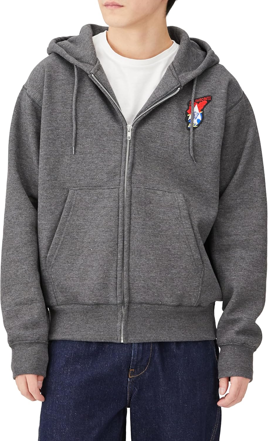 

Толстовка с капюшоном в стиле F, нашивка с гербом армии США, флисовая подкладка, толстовка на молнии, цвет угольно-серый F-Style