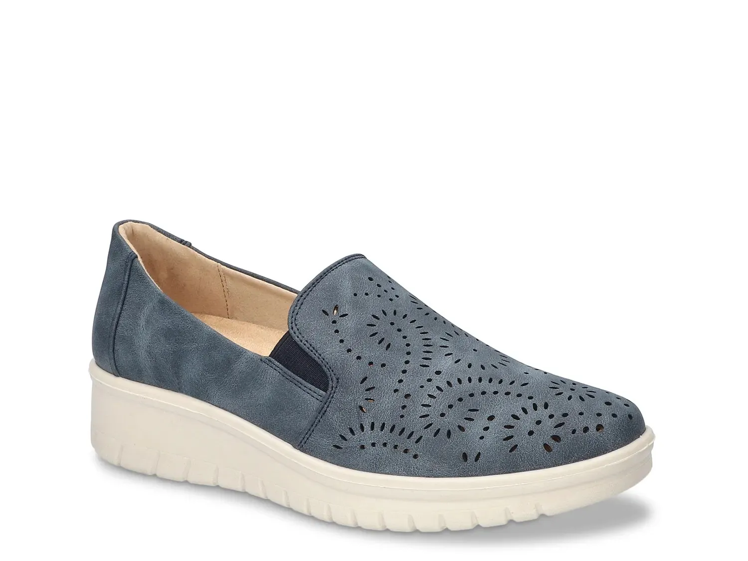 Туфли-лодочки Easy Street Ying Wedge Slip-On, темно-синие