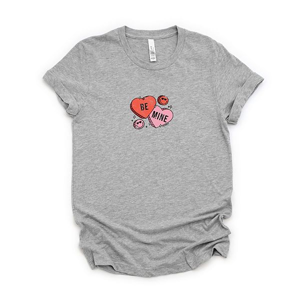 

Футболка с принтом SWSmiley be mine hearts distressed Simply Sage Market, Heather Grey, Серый, Футболка с принтом SWSmiley be mine hearts distressed Simply Sage Market, Heather Grey