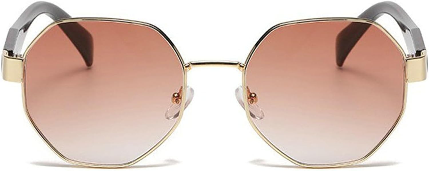 

Willochra Модные многоугольные женские солнцезащитные очки, мужские модные солнцезащитные очки в металлической оправе для вождения, стильные женские очки для улицы, C5