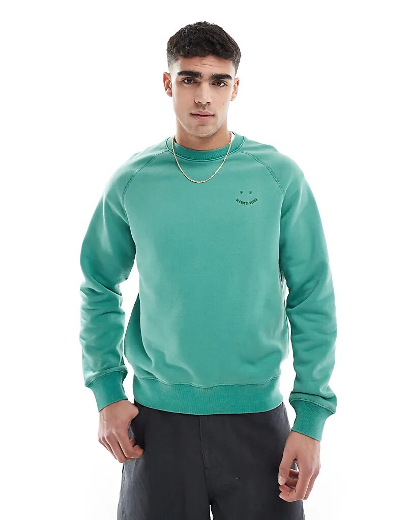 

Толстовка с логотипом happy в вымытом зеленом цвете PS Paul Smith
