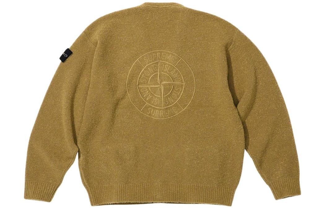 Stone Island X STONE ISLAND FW23 Совместный трикотаж унисекс Supreme, желтый — фото 3