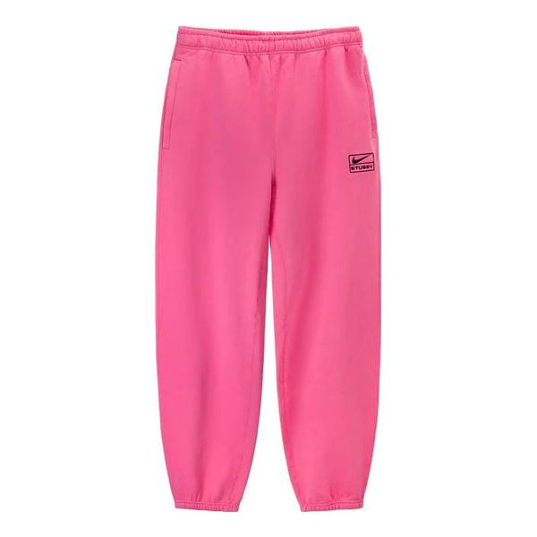 

Брюки x stussy sweatpants 'pink black' Nike, розовый