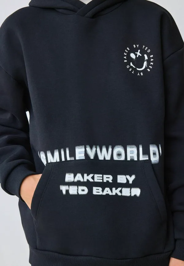 Толстовка с графическим принтом «мир смайликов» Baker By Ted Baker, Black White — фото 4
