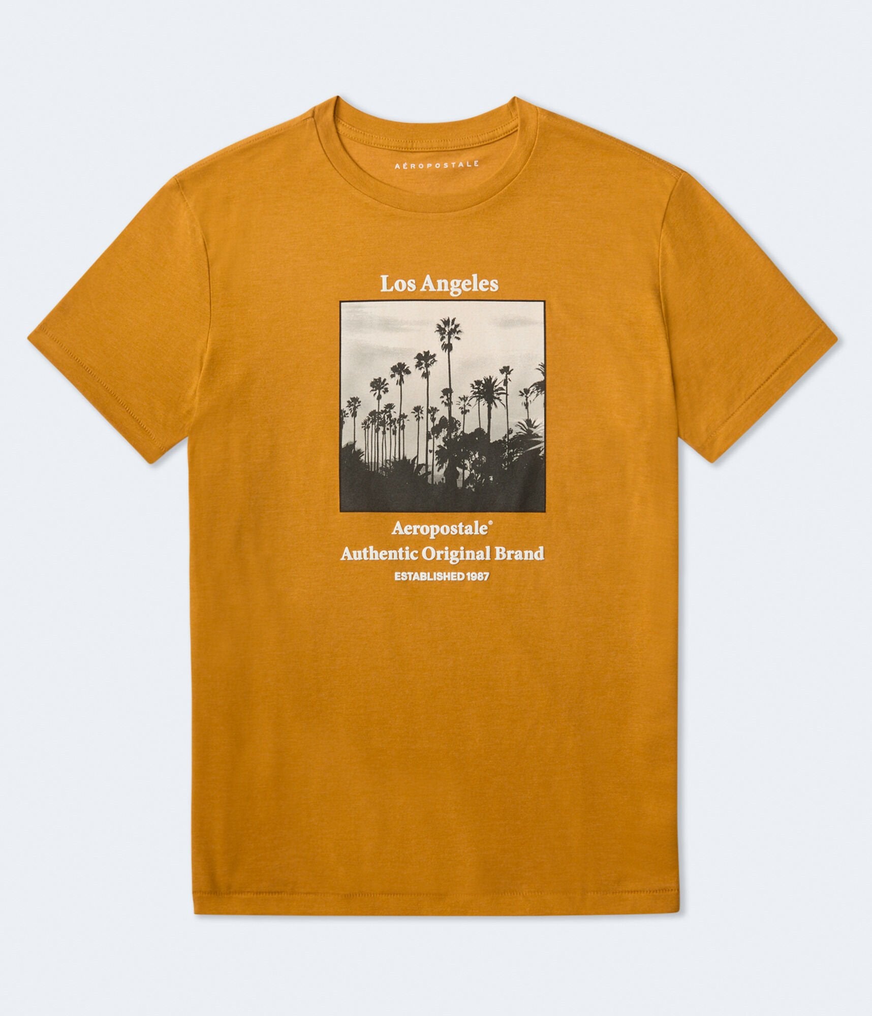 

Футболка Aeropostale с рисунком Los Angeles Palms, темно-желтый