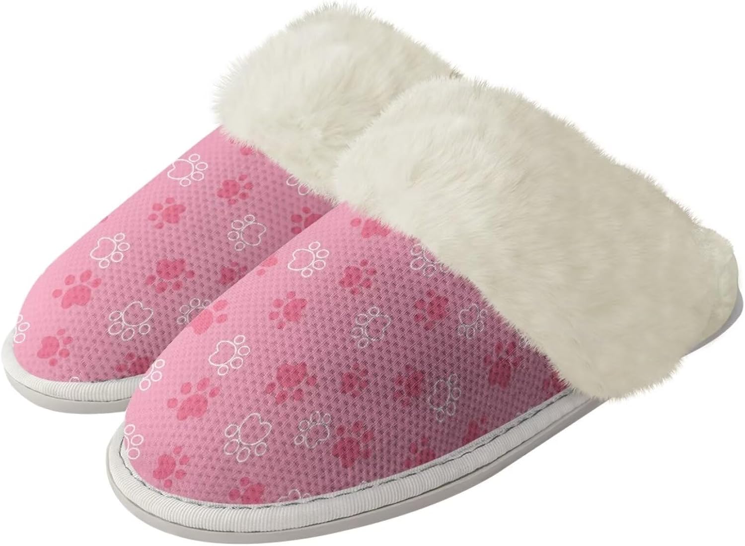 

Мягкие тапочки для женщин и мужчин, зимние теплые домашние тапочки на скользкой подошве, унисекс, мягкие плюшевые, закрытый носок, для дома, ванной или отеля Watdotory, розовый