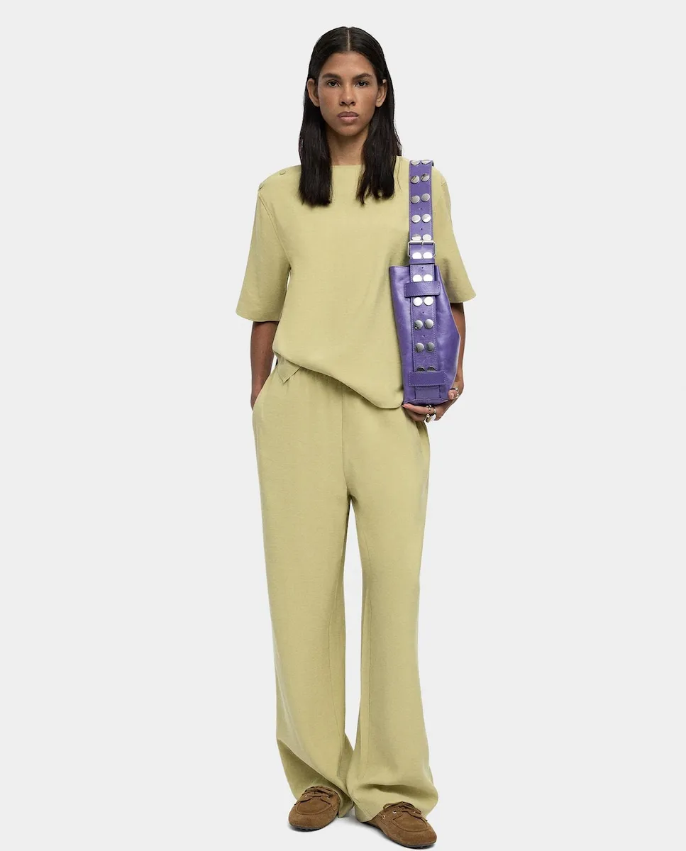 

Женские свободные брюки с эластичным поясом однотонные Parfois, зеленый