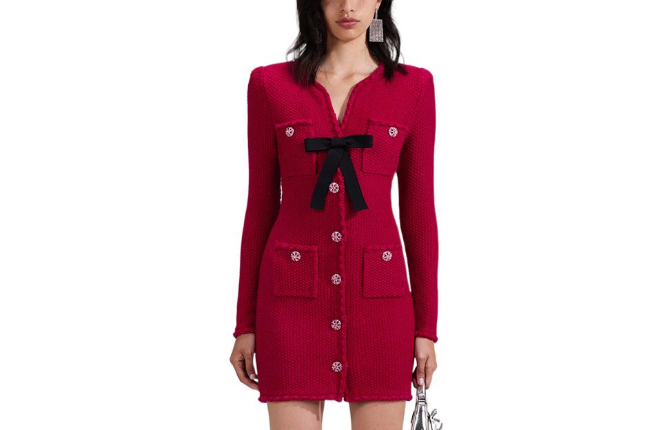 

Self-Portrait Длинное платье с рукавами Женщины Франция Красный