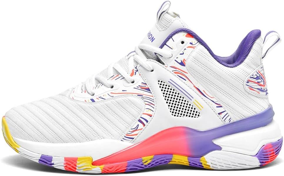 

Мужские спортивные кроссовки VAXAV с сетчатой верхней частью для бега и баскетбола, белый/фиолетовый