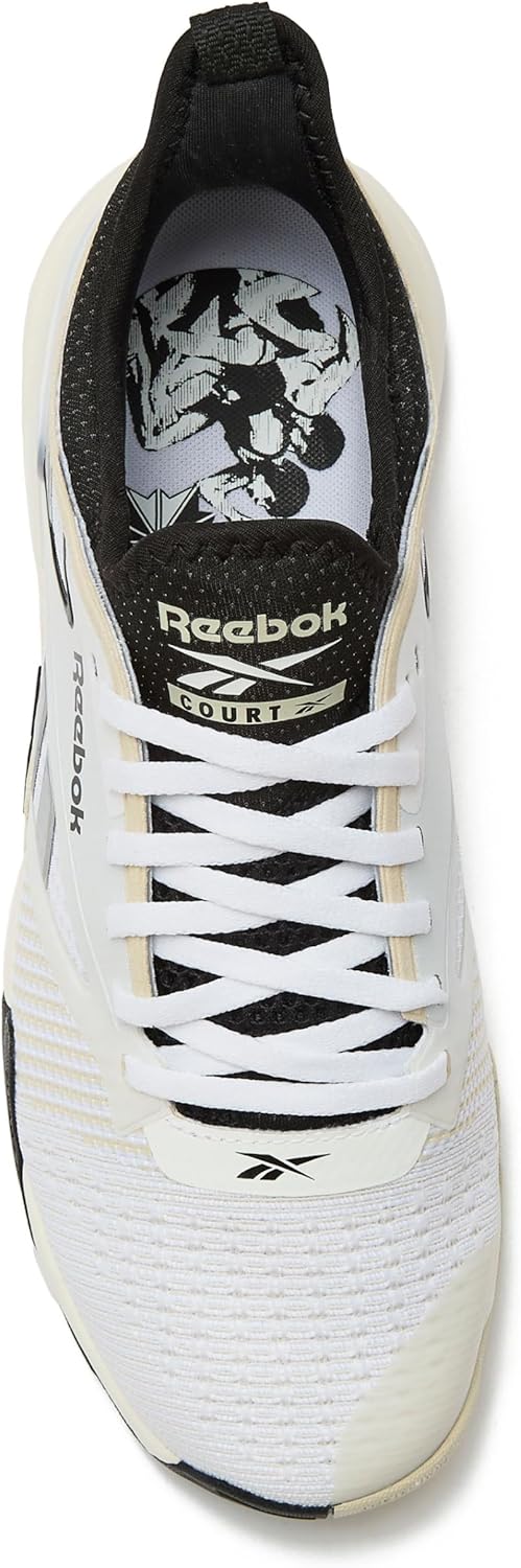 Мужские спортивные кроссовки Reebok Nano Court для пикубола, белый/черный — фото 4