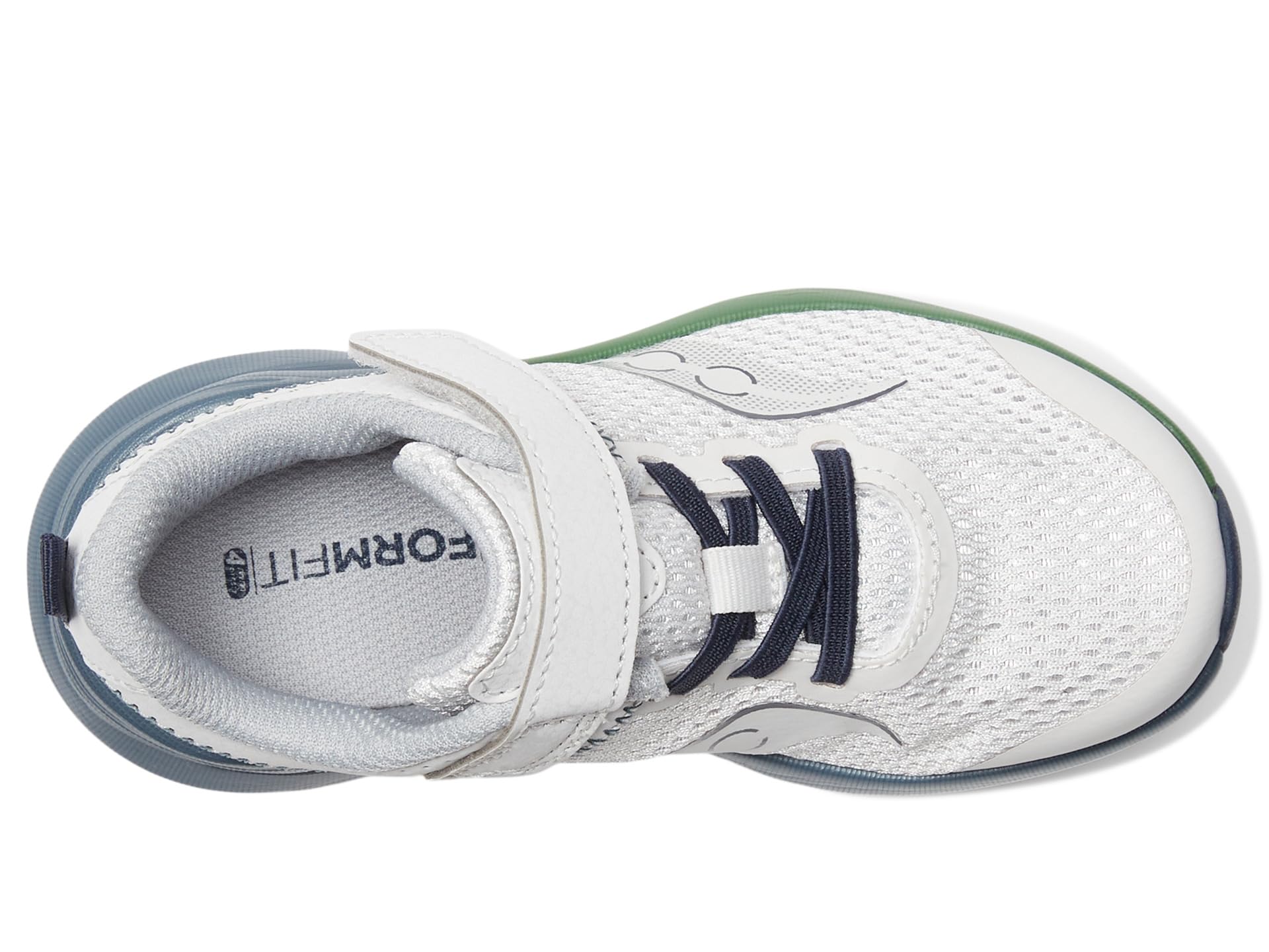 Кроссовки Saucony Kids Kinvara 14 A/C Sneakers, Grey/Blue/Green — фото 2