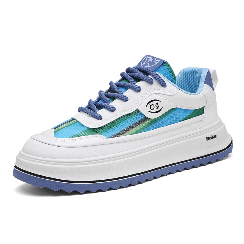 

BAKE Антискользящие износостойкие низкие скейтерские кроссовки мужские синие, цвет Blue